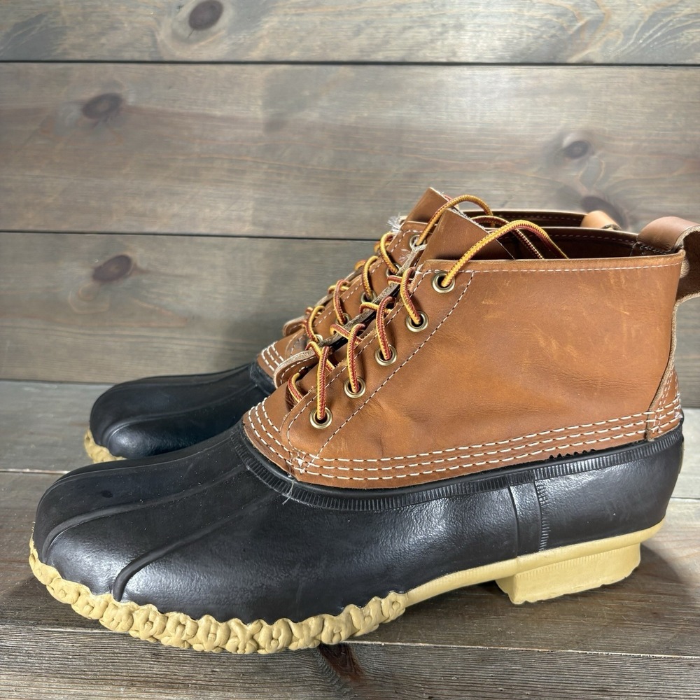 ll bean duck boots mens size 12 shoes brown hunting winter waterproof boots